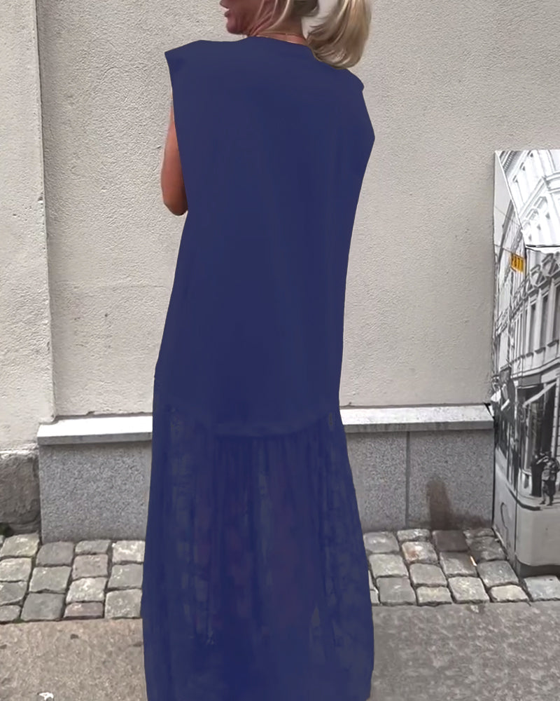 Bezrękawnik z Siateczki w Stylu Patchwork