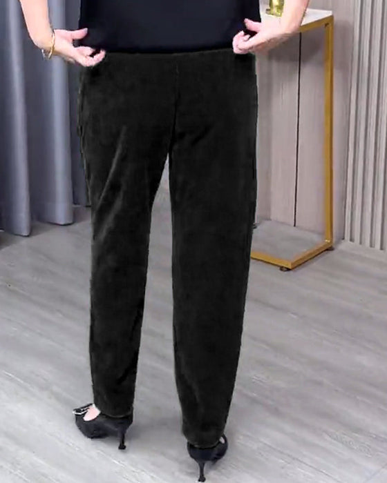 Jednokolorowe Dopasowane Spodnie Typu Skinny