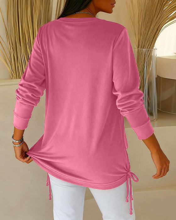 Bluzka Z Cekinami W Kontrastowych Kolorach, Imitacja Dwuczęściowej