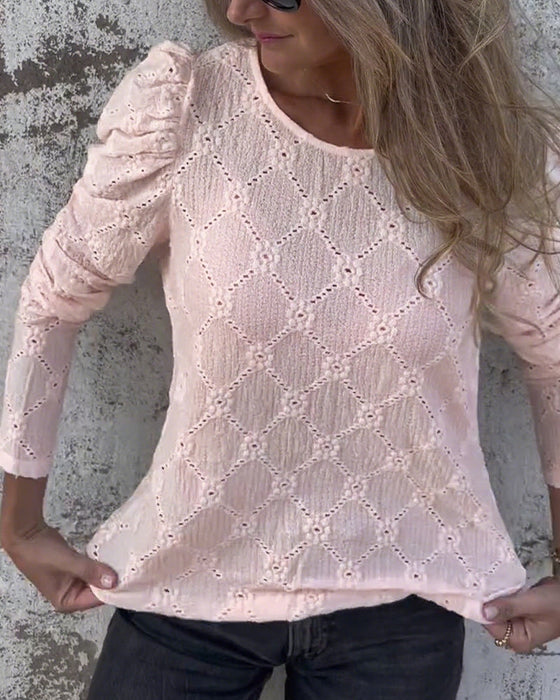 Bluzka Z Bufiastymi Rękawami I Cutout