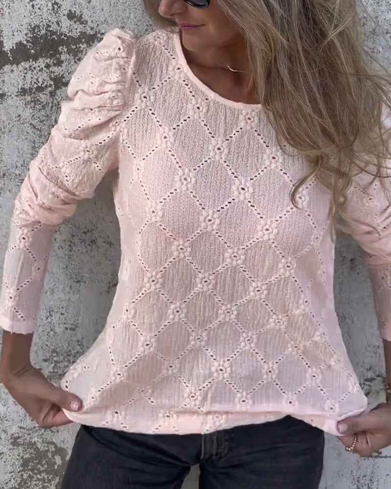 Bluzka Z Bufiastymi Rękawami I Cutout