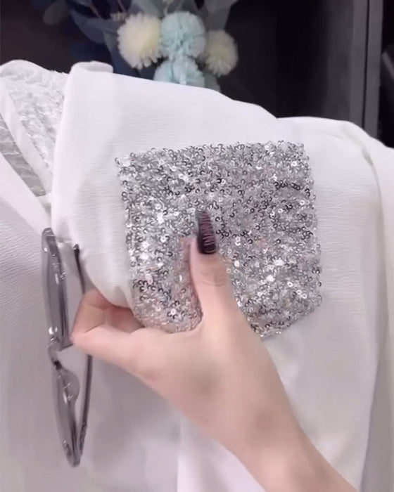 Koszula Z Długim Rękawem I Połyskującymi Klapami