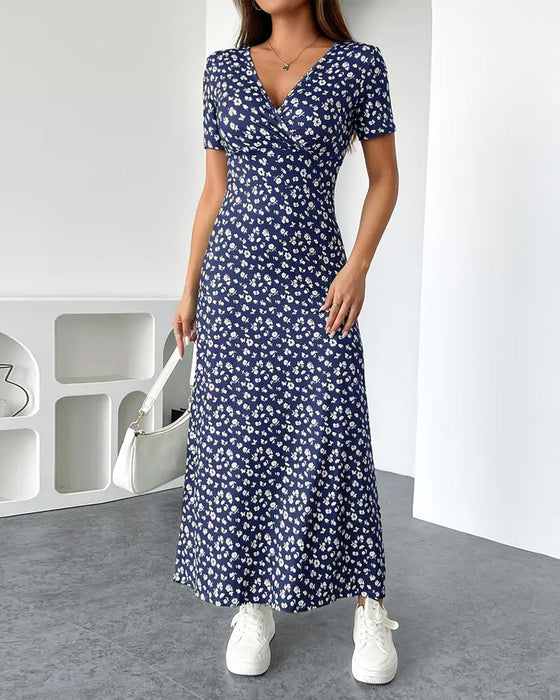 Sukienka Seksowna Elegancka Wzorzysta