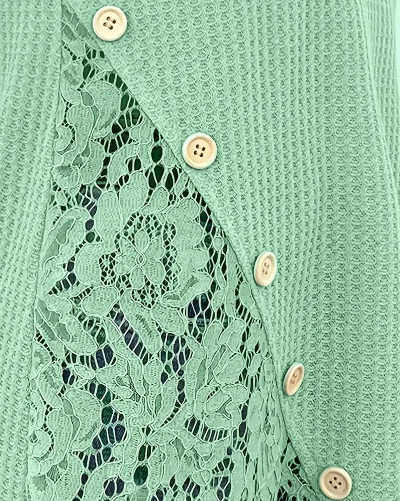 T-Shirt Koronka Panel Dziany