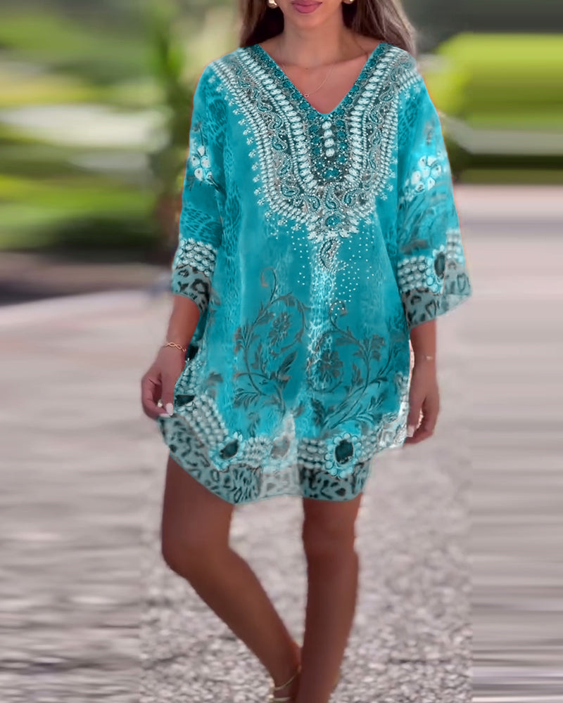 Bluzka W Etniczny Wzór