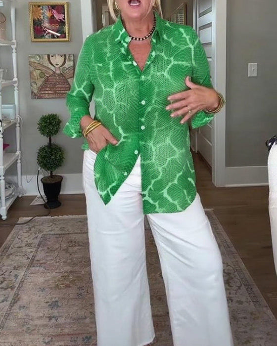 Bluzka Z Przyciskową I Teksturowaną Cechami