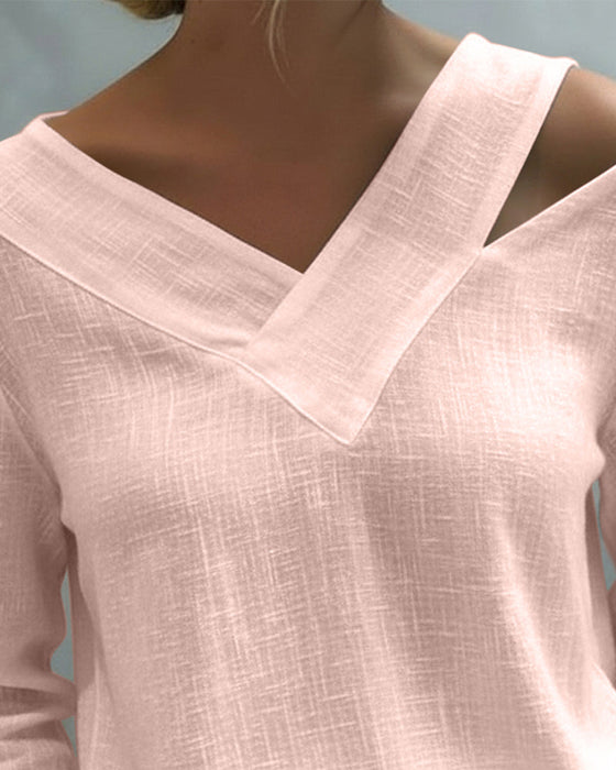 Top Stylowy Dekolt W Serek Off-The-Shoulder