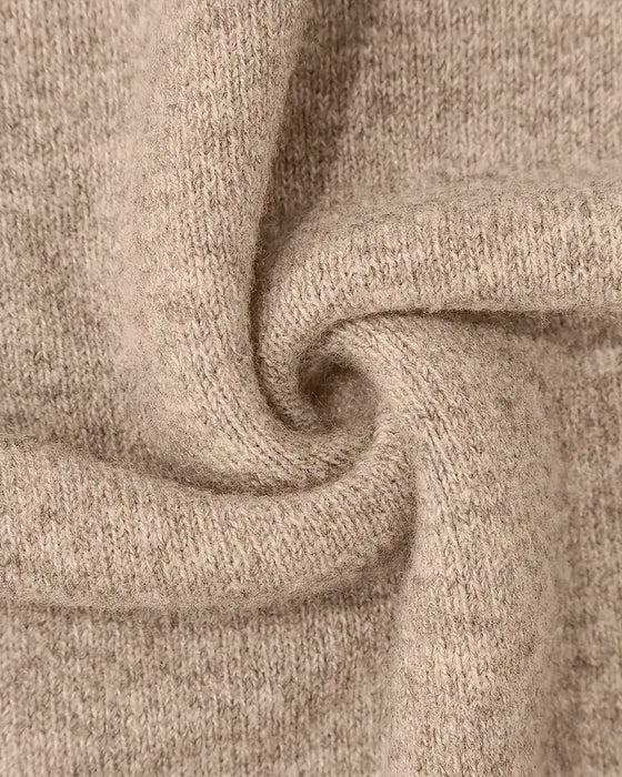 Sweter Wysoki Kołnierz Wzór Kontrast