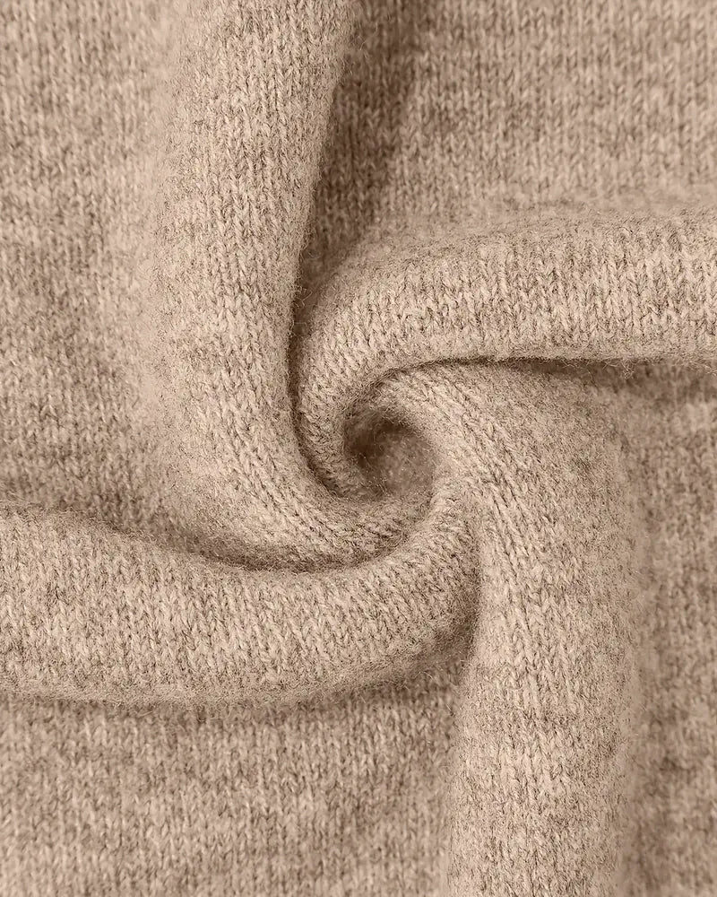 Sweter Wysoki Kołnierz Wzór Kontrast