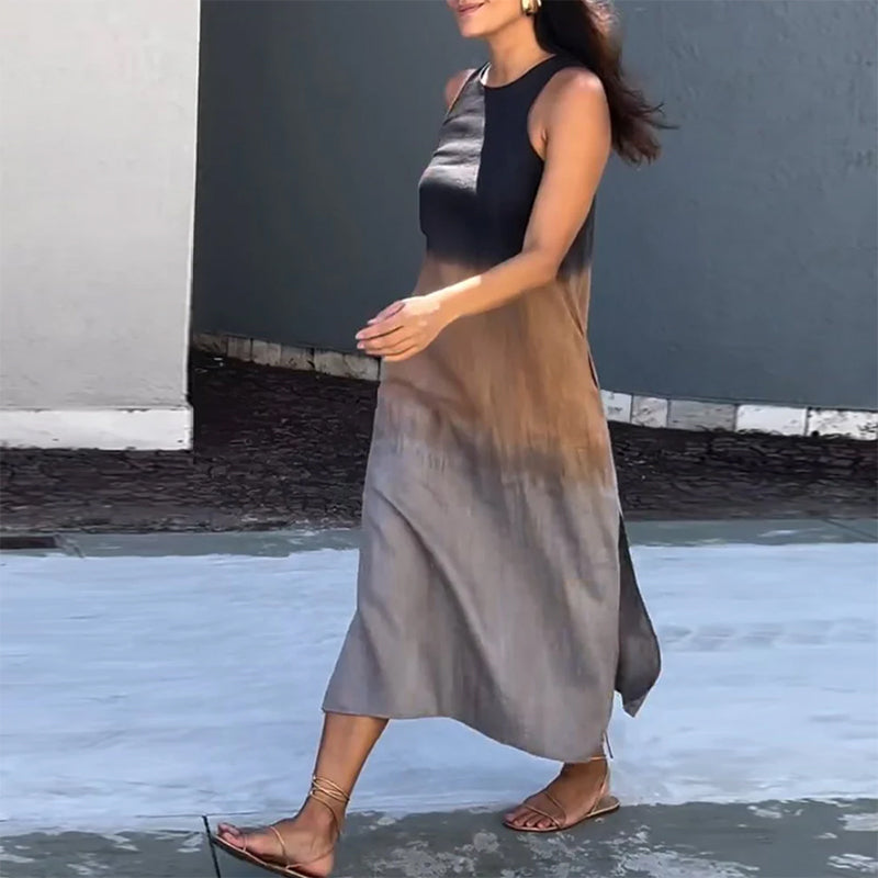 Gradientowa sukienka bez rękawów