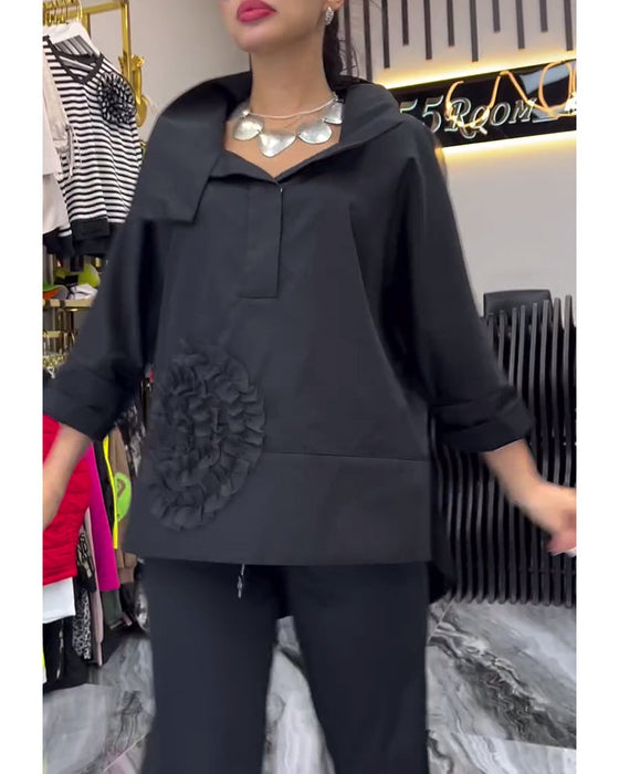 Koronkowa bluzka w patchworkowe kwiaty