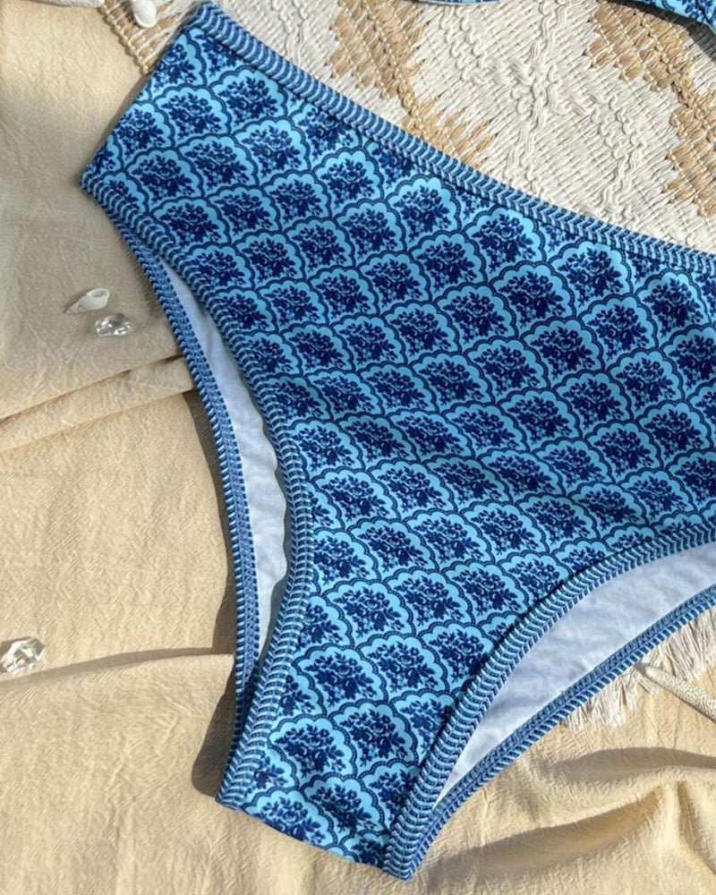 Bikini Seksowny Ramiączka Trójkątny Wzór