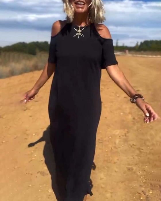 Sukienka Modna Casual Off-Shoulder Smukła