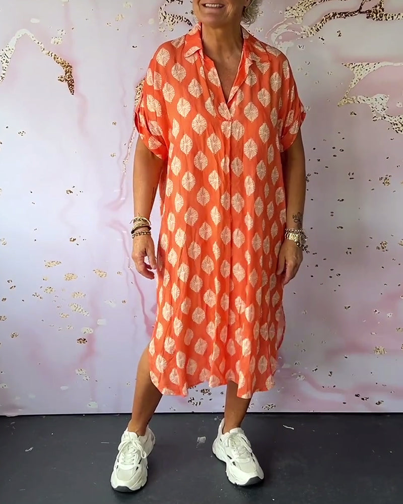 Luźna sukienka z krótkim rękawem