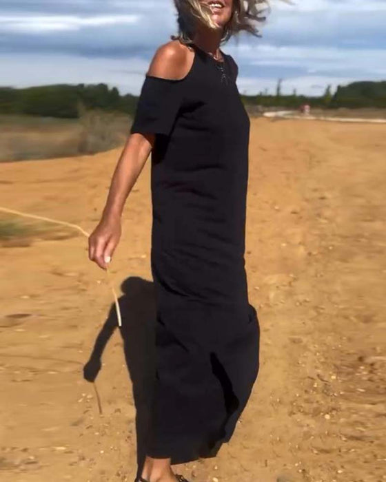 Sukienka Modna Casual Off-Shoulder Smukła