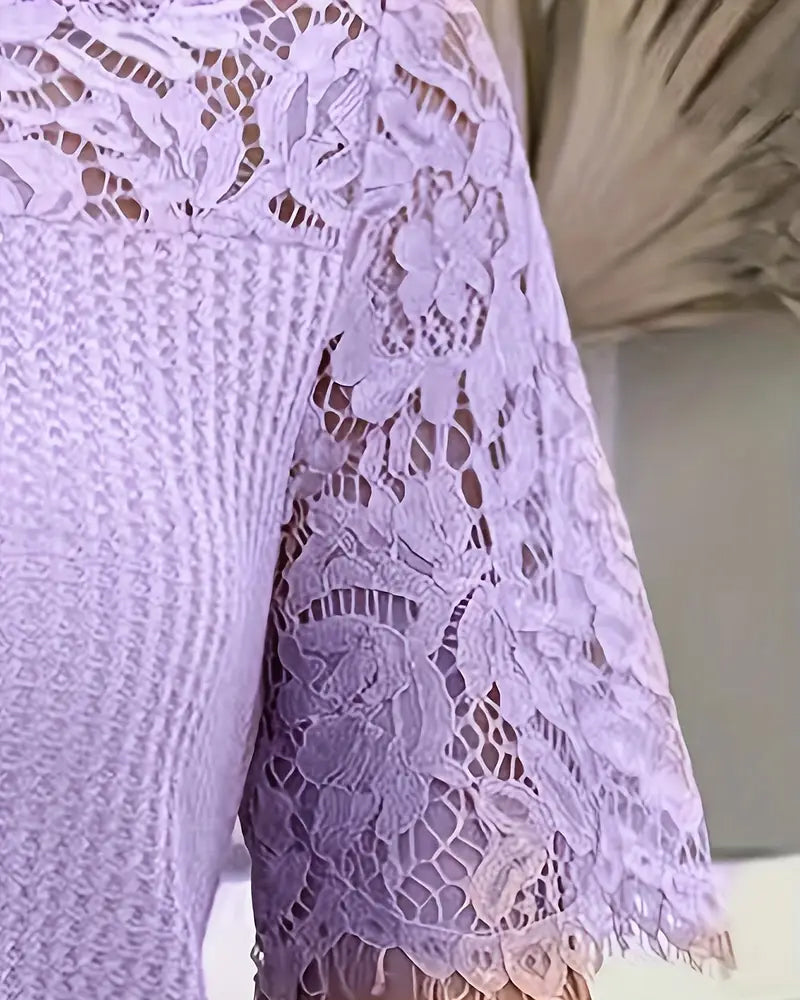 T-Shirt Koronka Panel Dziany