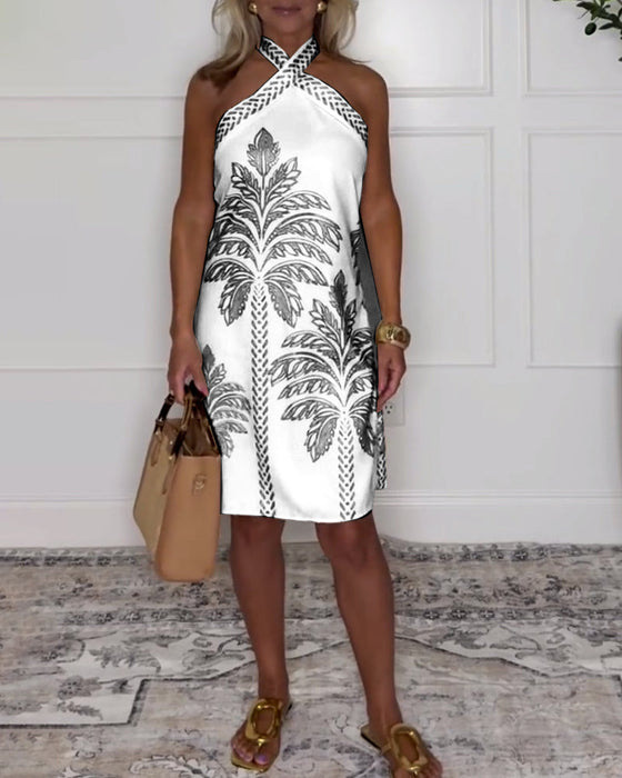 Sukienka elegancka z krzyżowym dekoltem i długością do kolan