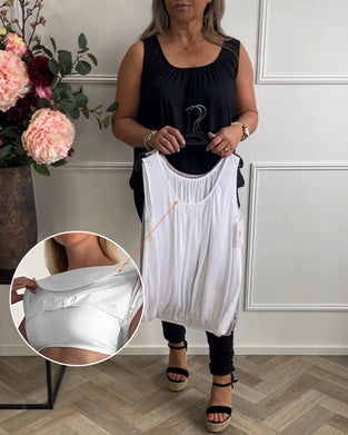 Top Bez Ramiączek Wbudowany Biustonosz Dekolt W Kształcie Litery U Casual