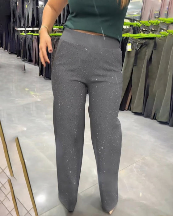 Modne I Casualowe Szerokie Spodnie