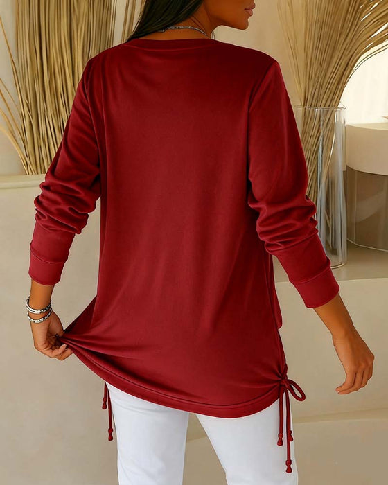 Bluzka Z Cekinami W Kontrastowych Kolorach, Imitacja Dwuczęściowej