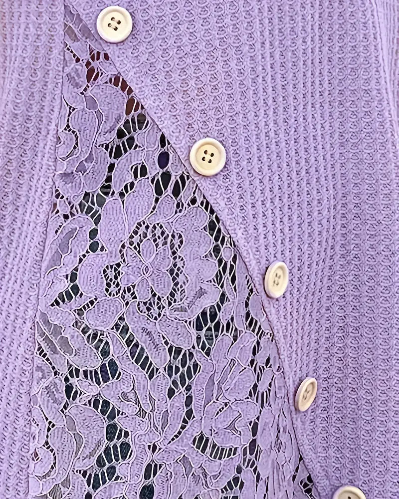 T-Shirt Koronka Panel Dziany