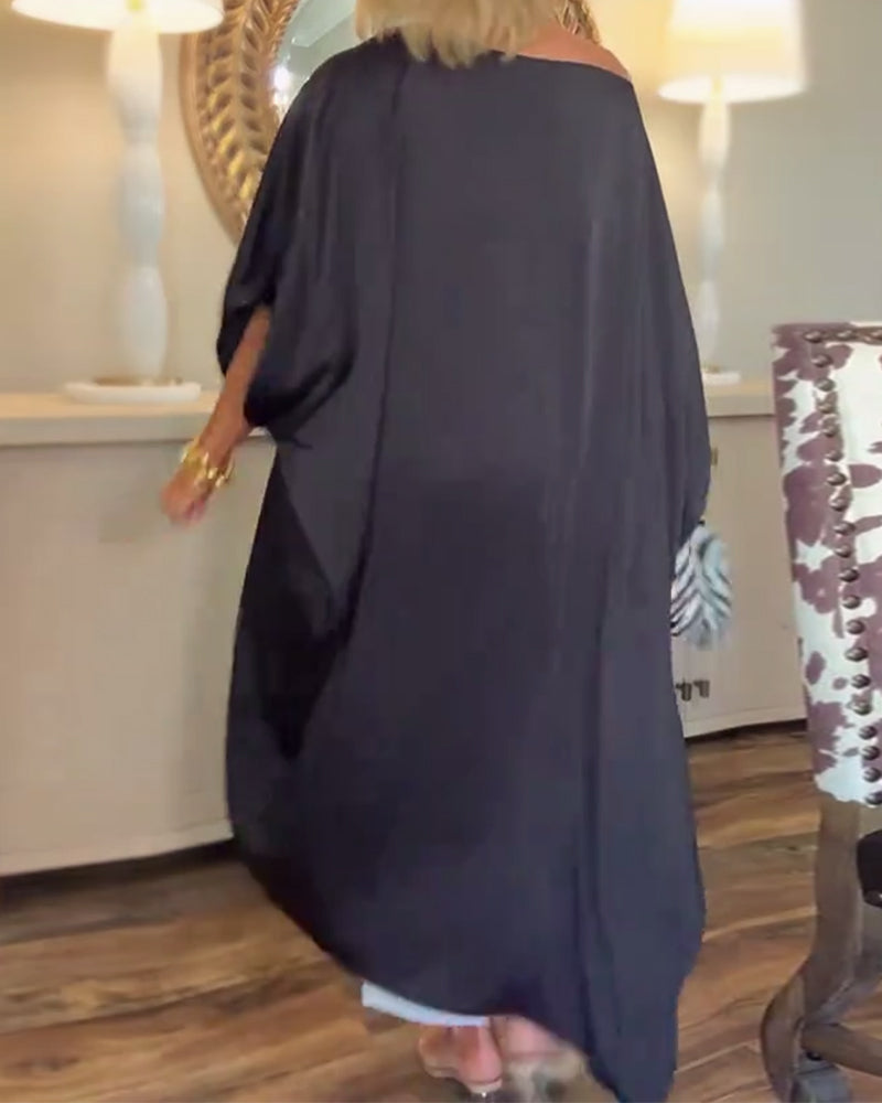 Bluzka casualowa modna nieregularna luźna