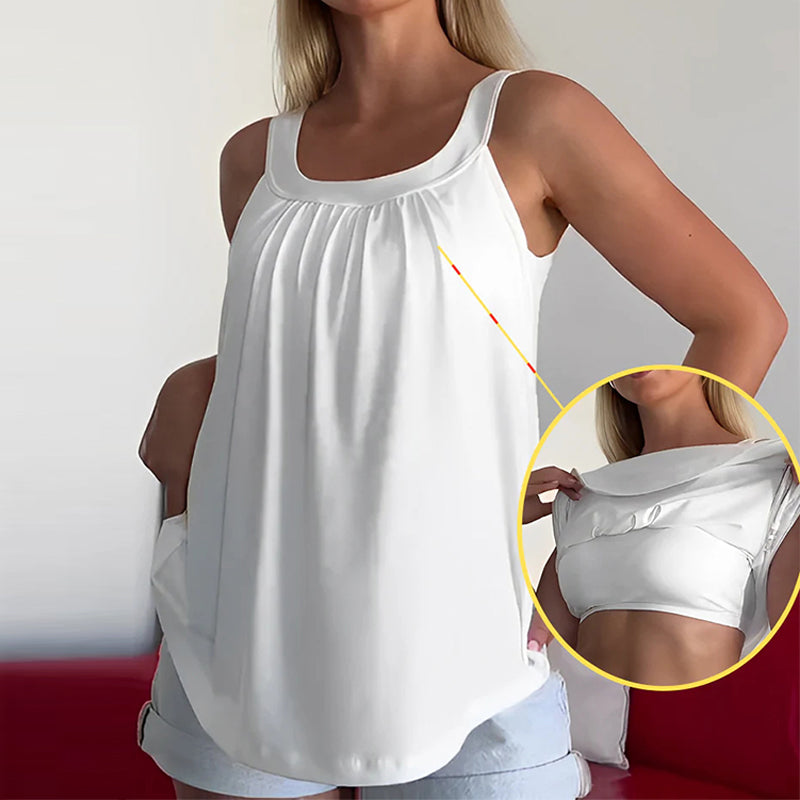 Top Jednokolorowy Plisowany