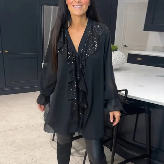 Bluzka z falbankami o eleganckim kroju