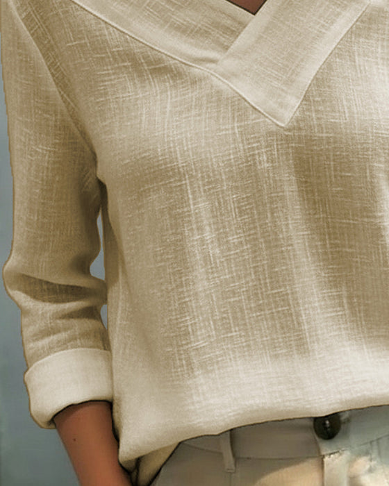 Top Stylowy Dekolt W Serek Off-The-Shoulder