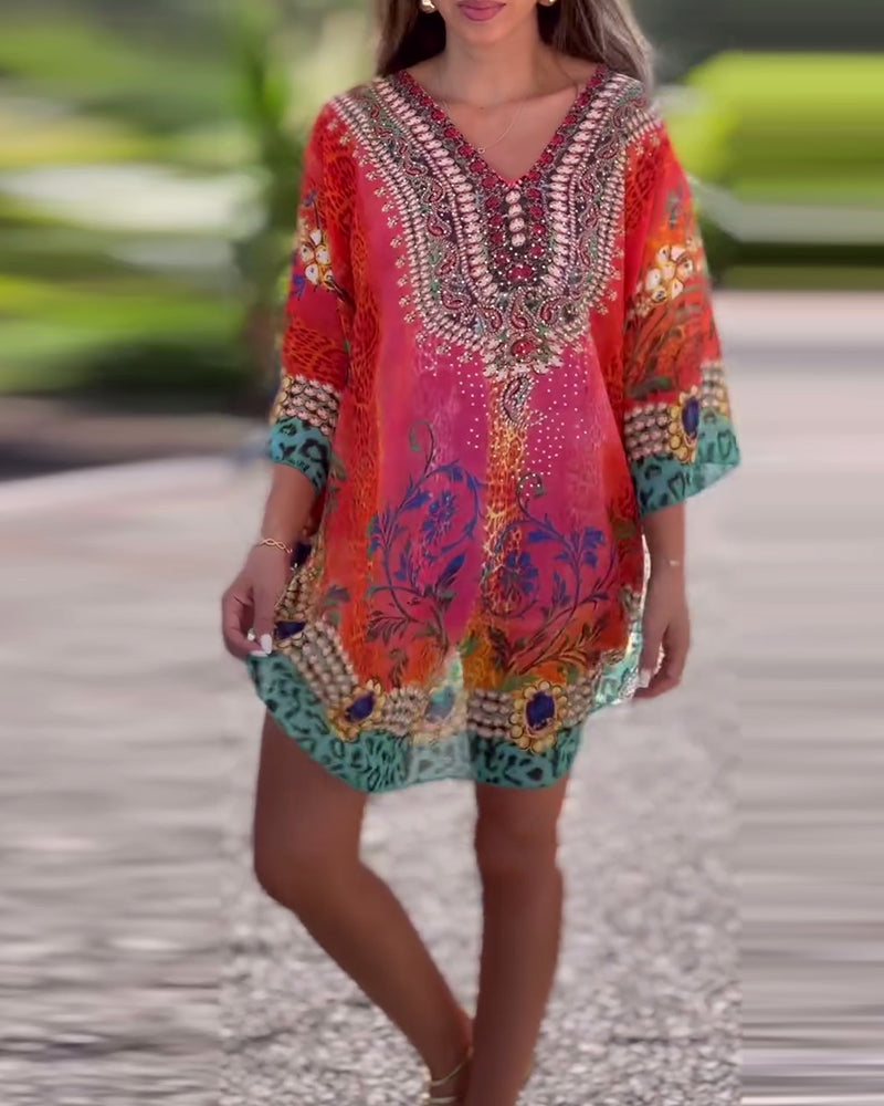 Bluzka W Etniczny Wzór