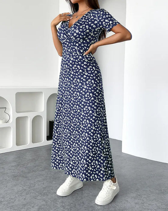 Sukienka Seksowna Elegancka Wzorzysta