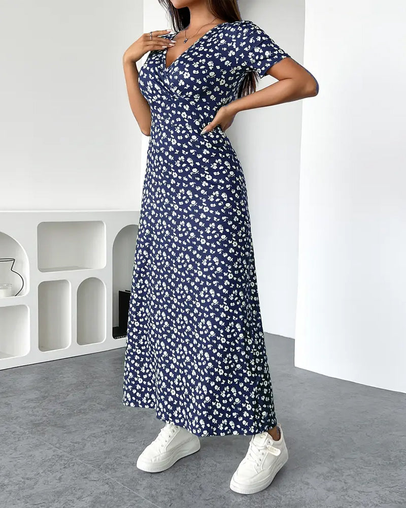 Sukienka Seksowna Elegancka Wzorzysta