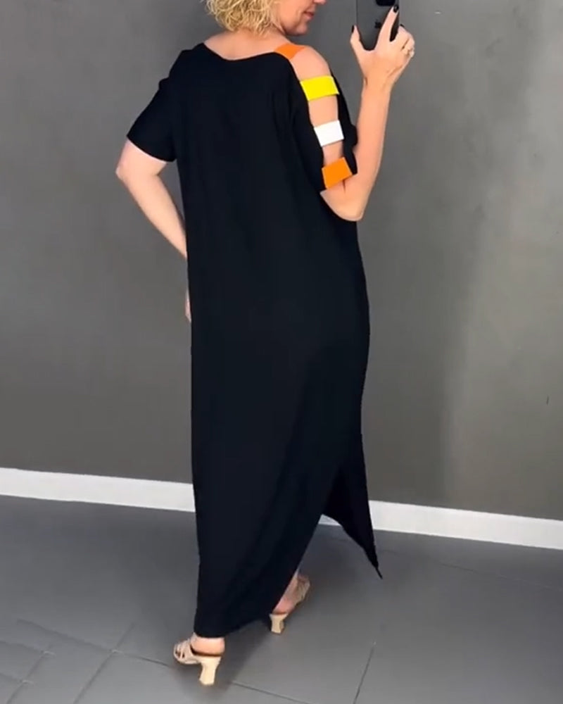 Sukienka Odsłonięte Ramiona Ażurowa Wzór Rozcięcie