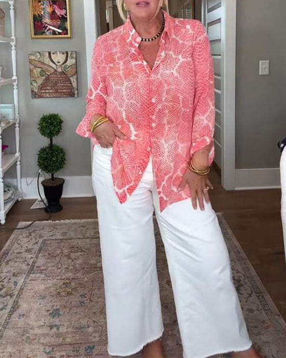 Bluzka Z Przyciskową I Teksturowaną Cechami