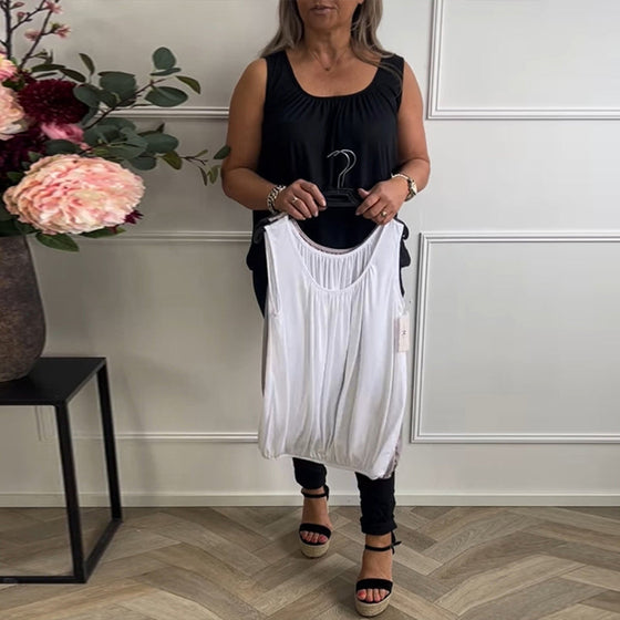 Top Bez Ramiączek Wbudowany Biustonosz Dekolt W Kształcie Litery U Casual