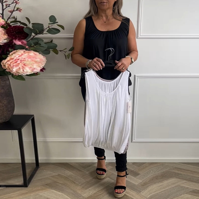 Top Bez Ramiączek Wbudowany Biustonosz Dekolt W Kształcie Litery U Casual