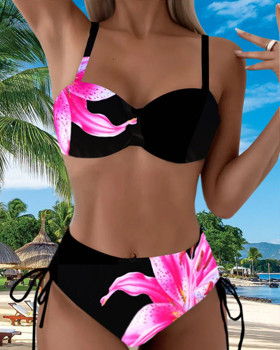 Bikini Trójkąt Wiązanie Wzór Kwiatowy