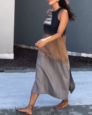 Gradientowa sukienka bez rękawów