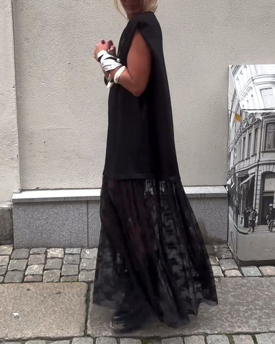 Bezrękawnik z Siateczki w Stylu Patchwork