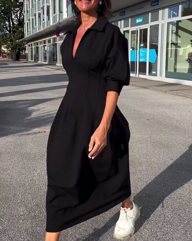 Sukienka w jednolitym kolorze