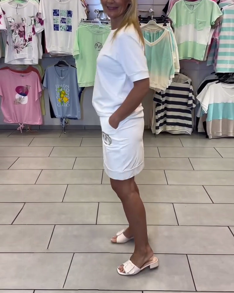 Garnitur Wzorzysty Stylowy Codzienny