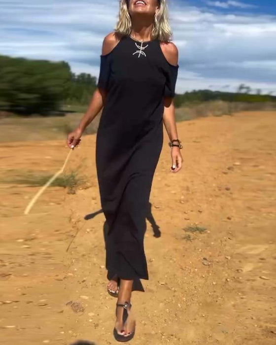 Sukienka Modna Casual Off-Shoulder Smukła