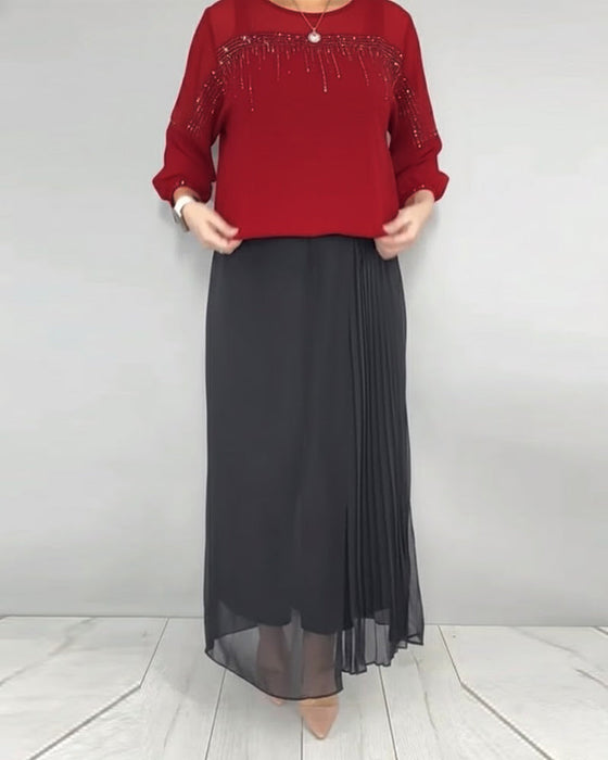 Bluzka Siatka Splatane Luźny