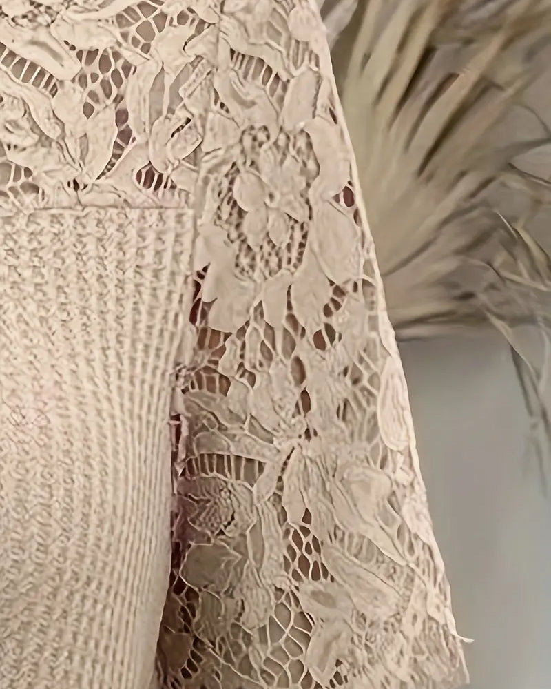 T-Shirt Koronka Panel Dziany