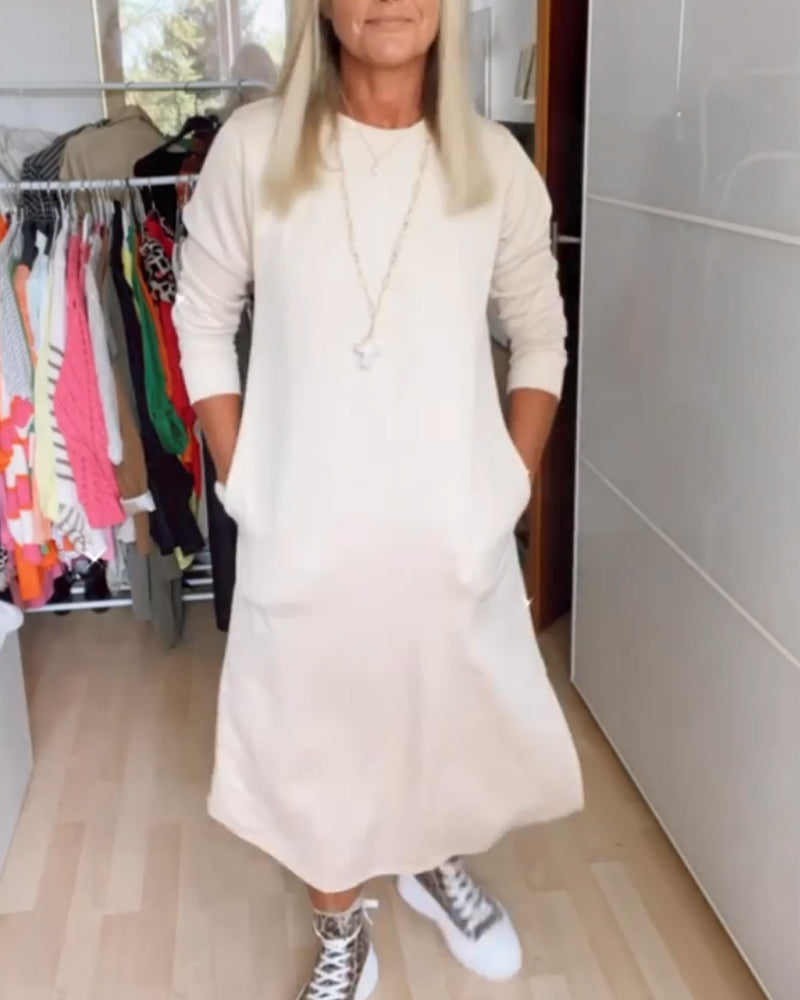 Sukienka z okrągłym dekoltem