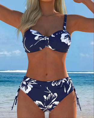 Dwuczęściowy Bikini Typu Halter Z Nadrukiem