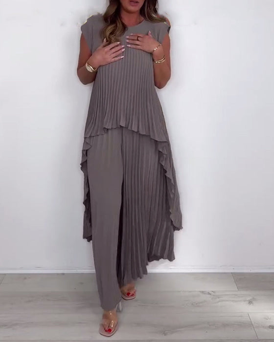 Garnitur Modny Styl Uliczny Gładki Dwuczęściowy