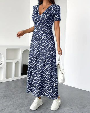 Sukienka Seksowna Elegancka Wzorzysta