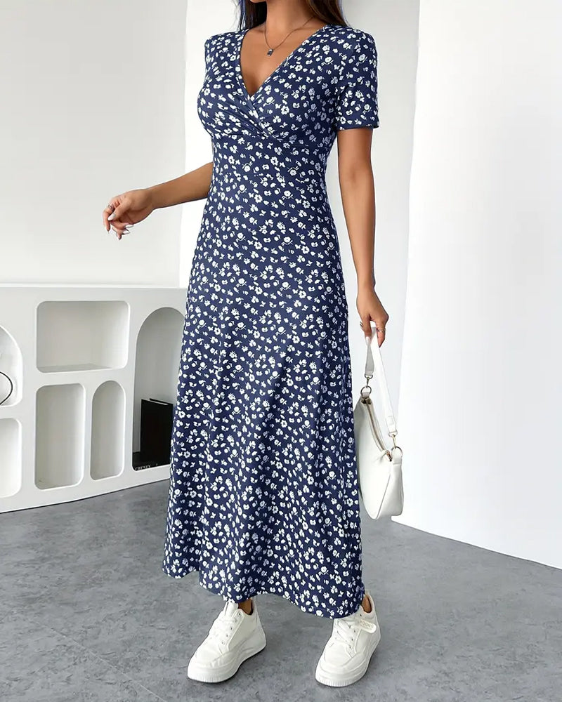 Sukienka Seksowna Elegancka Wzorzysta