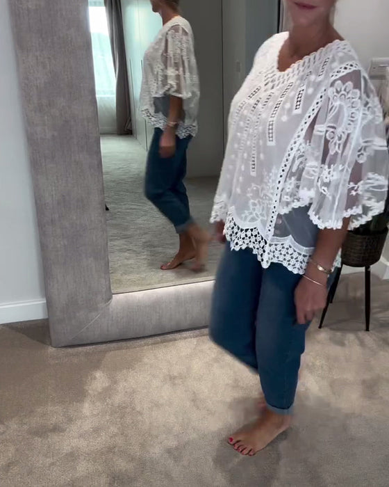 Bluzka Dekolt W Stylowy